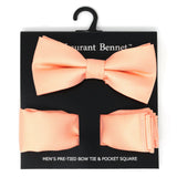 Men's Banded Bow Tie and Hanky Set