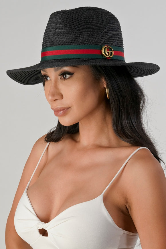 Gucci Trim Straw Hat