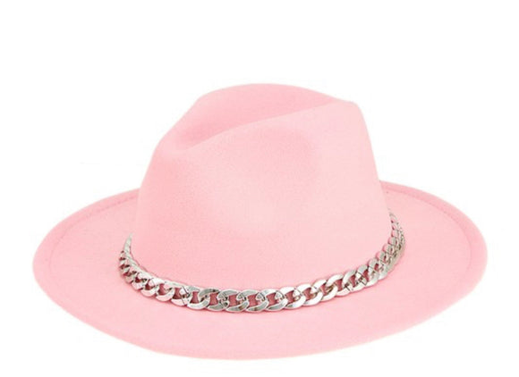 Chain fedora hat
