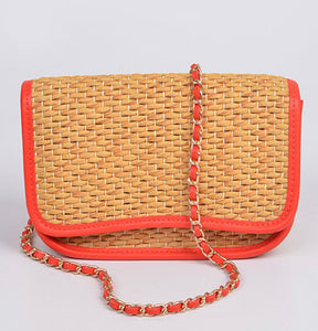 Strawbag Orange purse