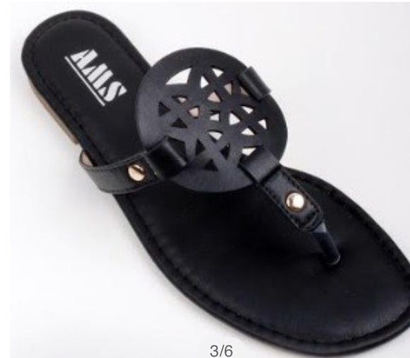 Iris Black Sandals